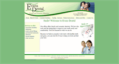 Desktop Screenshot of eronevansdental.com