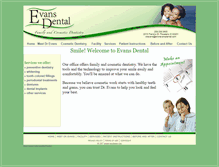 Tablet Screenshot of eronevansdental.com